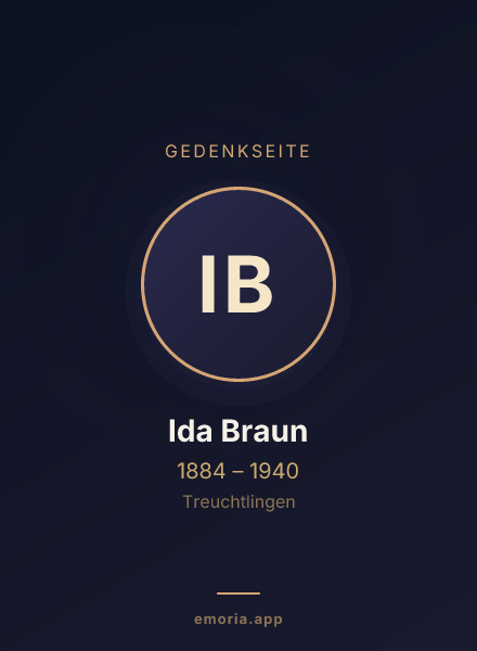 Gedenkportrait von Ida Braun