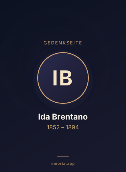 Gedenkportrait von Ida Brentano