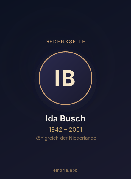 Gedenkportrait von Ida Busch