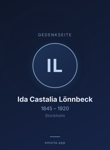 Gedenkportrait von Ida Castalia Lönnbeck