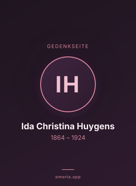 Gedenkportrait von Ida Christina Huygens