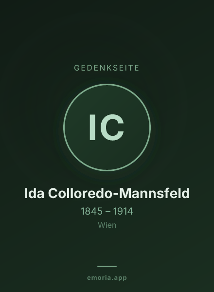 Gedenkportrait von Ida Colloredo-Mannsfeld