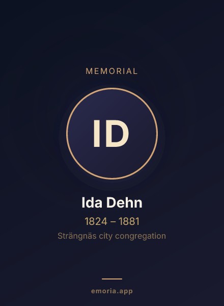 Memorial portrait of Ida Dehn