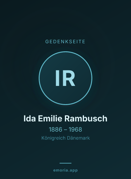 Gedenkportrait von Ida Emilie Rambusch