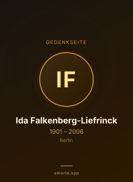 Gedenkportrait von Ida Falkenberg-Liefrinck