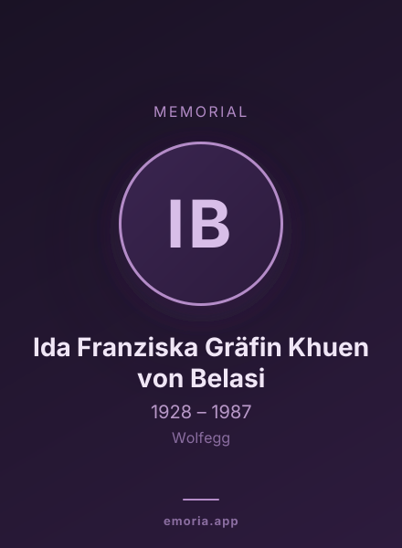 Memorial portrait of Ida Franziska Gräfin Khuen von Belasi