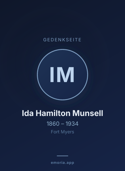 Gedenkportrait von Ida Hamilton Munsell