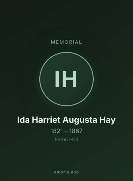 Memorial portrait of Ida Harriet Augusta Hay