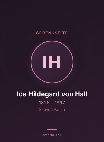 Gedenkportrait von Ida Hildegard von Hall