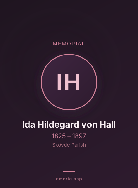 Memorial portrait of Ida Hildegard von Hall