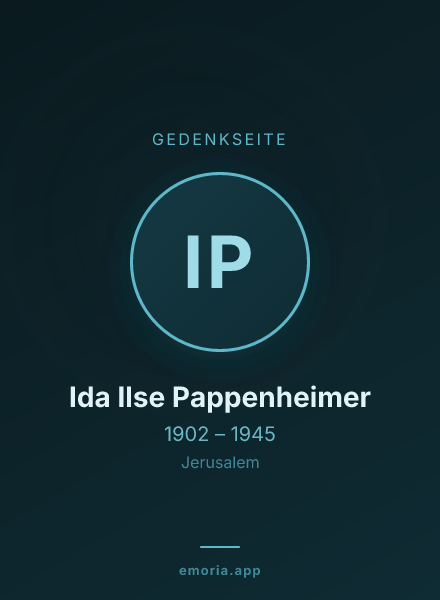 Gedenkportrait von Ida Ilse Pappenheimer