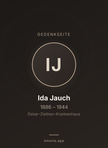 Gedenkportrait von Ida Jauch