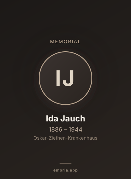Memorial portrait of Ida Jauch