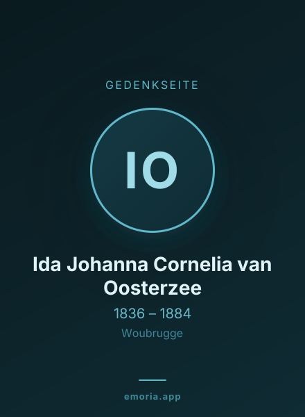 Gedenkportrait von Ida Johanna Cornelia van Oosterzee