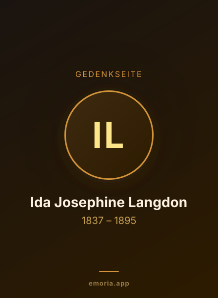 Gedenkportrait von Ida Josephine Langdon