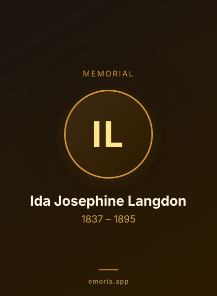 Memorial portrait of Ida Josephine Langdon