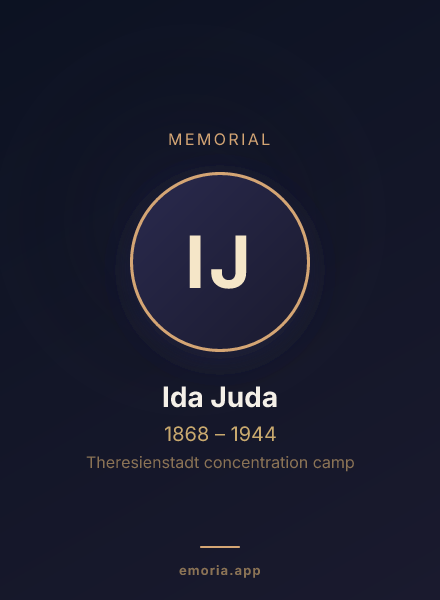 Memorial portrait of Ida Juda
