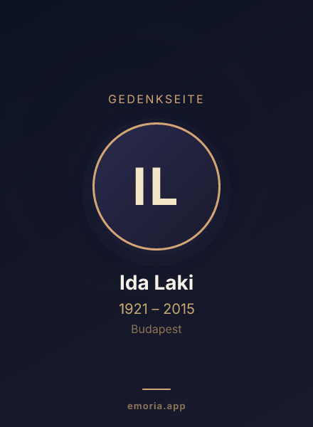 Gedenkportrait von Ida Laki