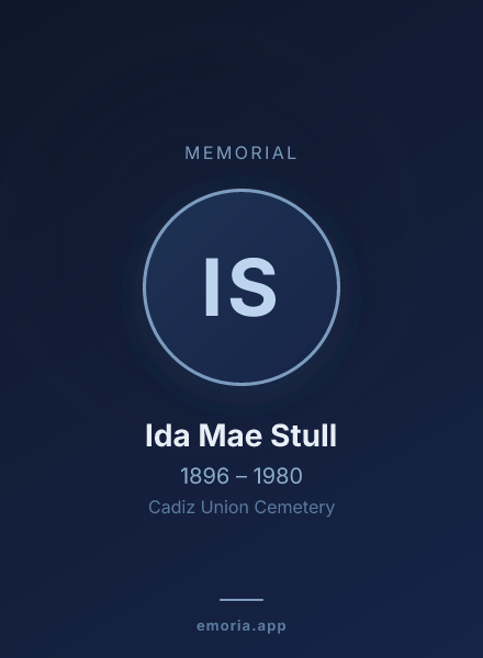 Memorial portrait of Ida Mae Stull