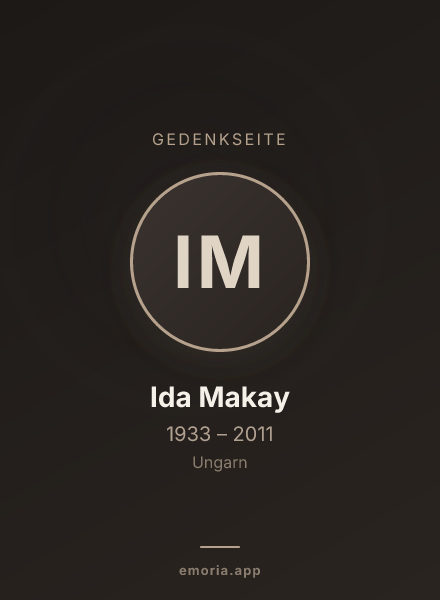 Gedenkportrait von Ida Makay