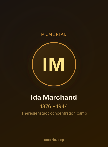 Memorial portrait of Ida Marchand