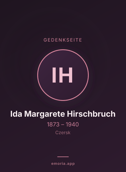 Gedenkportrait von Ida Margarete Hirschbruch
