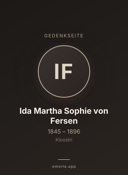 Gedenkportrait von Ida Martha Sophie von Fersen