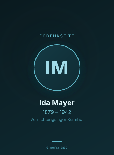 Gedenkportrait von Ida Mayer