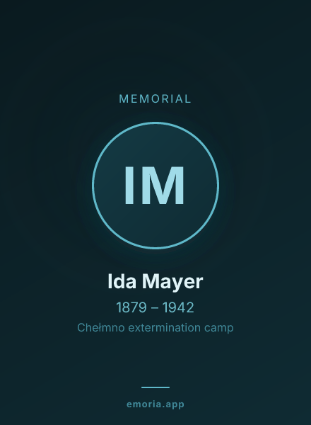 Memorial portrait of Ida Mayer