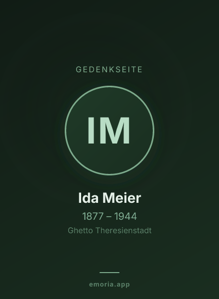 Gedenkportrait von Ida Meier