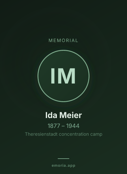 Memorial portrait of Ida Meier
