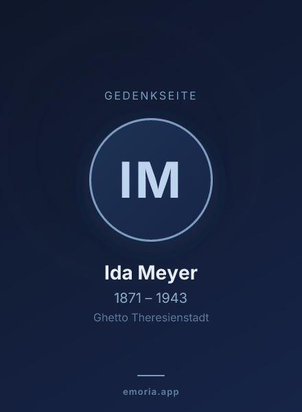 Gedenkportrait von Ida Meyer