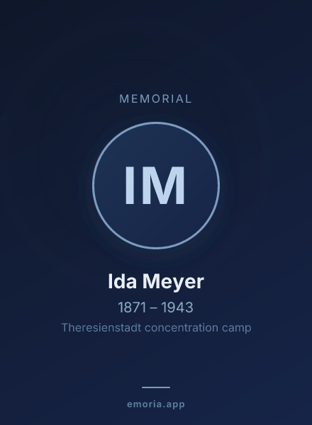 Memorial portrait of Ida Meyer