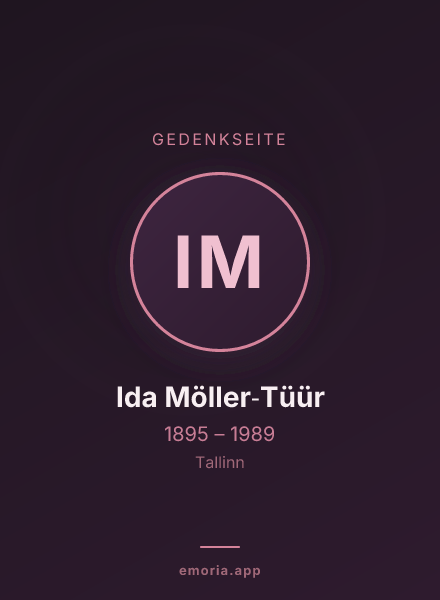 Gedenkportrait von Ida Möller‑Tüür