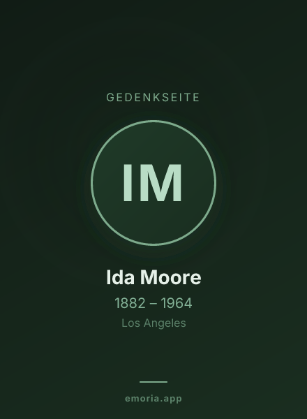 Gedenkportrait von Ida Moore