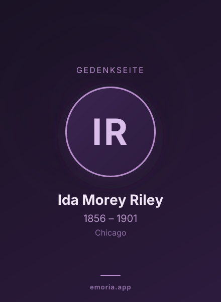 Gedenkportrait von Ida Morey Riley