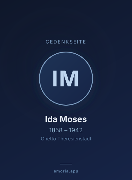 Gedenkportrait von Ida Moses
