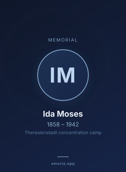 Memorial portrait of Ida Moses