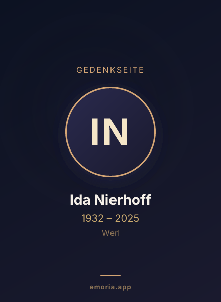 Gedenkportrait von Ida Nierhoff