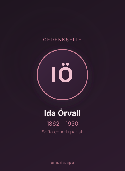Gedenkportrait von Ida Örvall