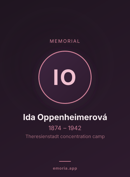 Memorial portrait of Ida Oppenheimerová