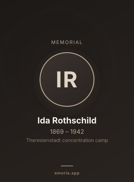 Memorial portrait of Ida Rothschild