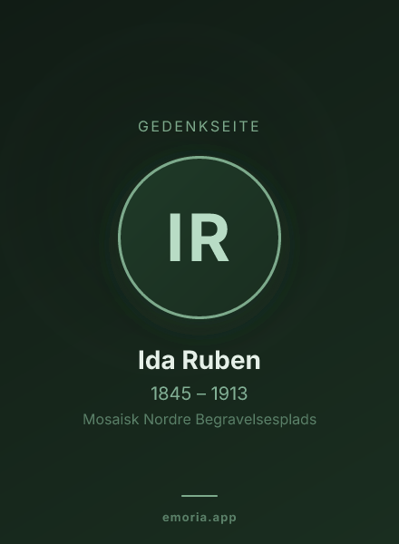 Gedenkportrait von Ida Ruben
