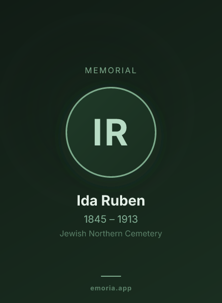 Memorial portrait of Ida Ruben