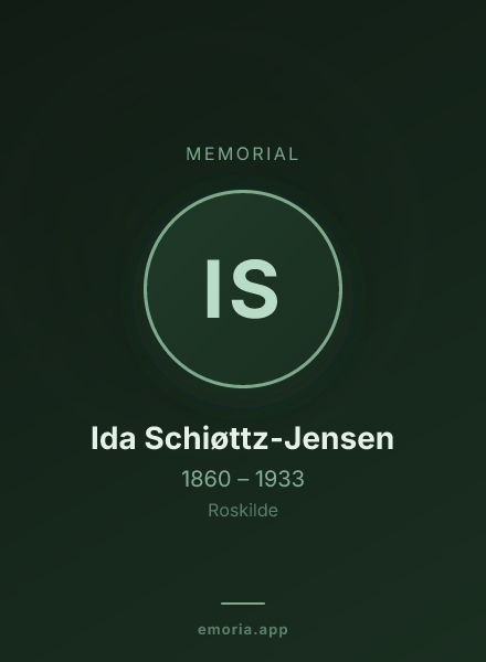 Memorial portrait of Ida Schiøttz-Jensen