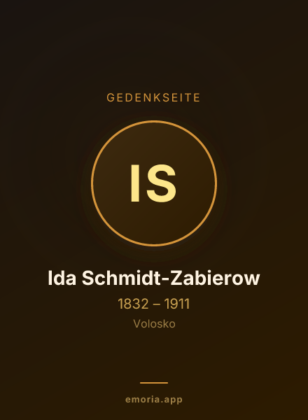 Gedenkportrait von Ida Schmidt-Zabierow
