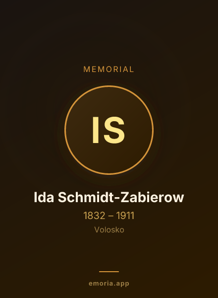 Memorial portrait of Ida Schmidt-Zabierow
