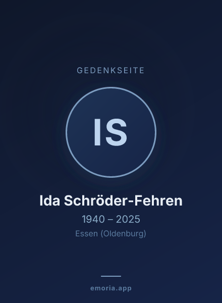 Gedenkportrait von Ida Schröder-Fehren