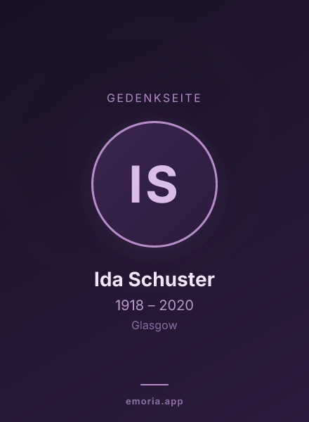Gedenkportrait von Ida Schuster