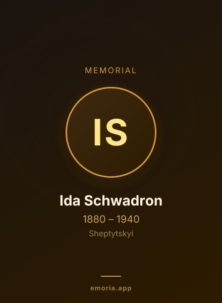 Memorial portrait of Ida Schwadron